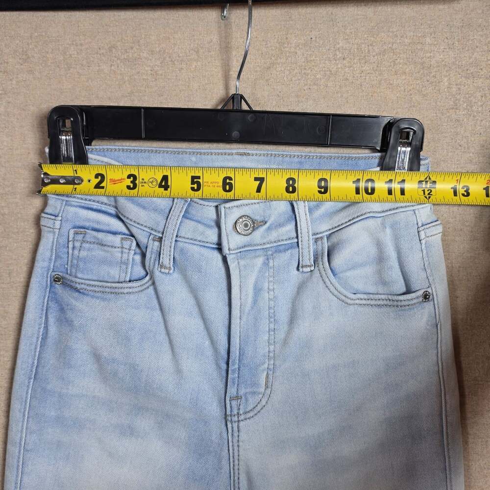 Old Navy Womens 0 Jeans Extra High Rise Rockstar Super Skinny Stretch 24" Light - Picture 4 of 9